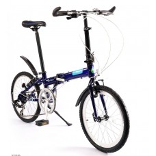 K Rock Horseman  Alloy Shimano 8 Speed Folding Bicycle Blue